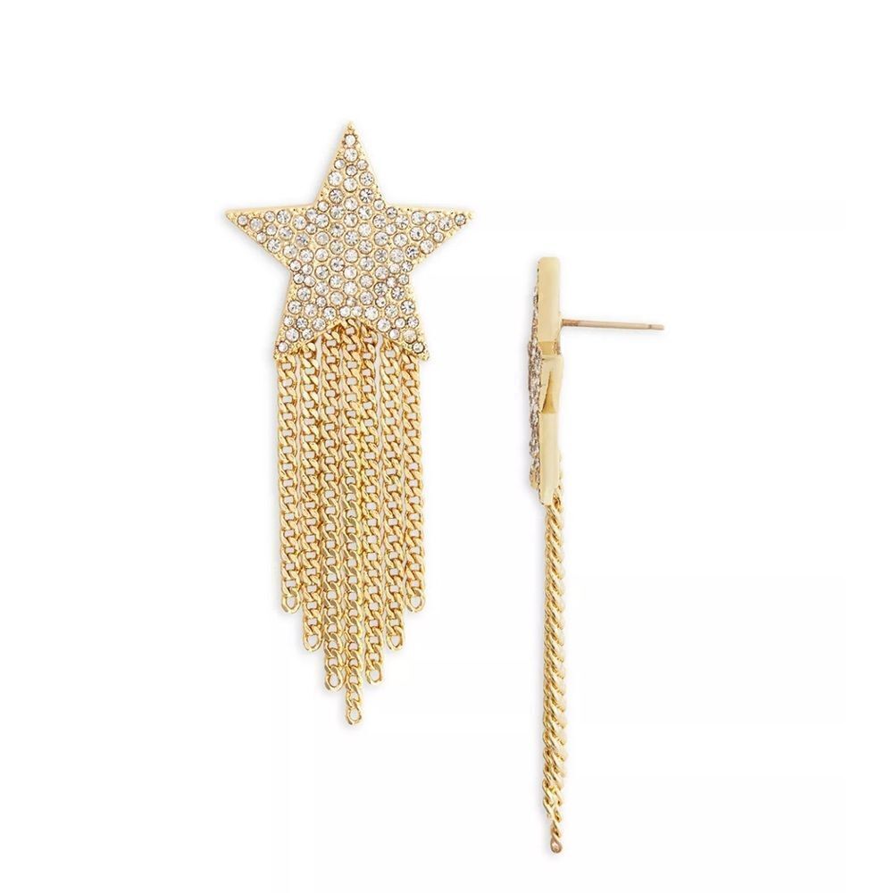 NWT Barbie the Movie x AQUA Star Fringe Earrings